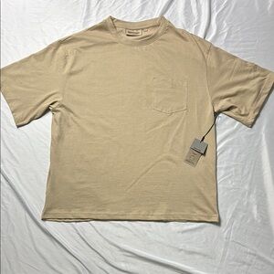 Amongst Others XL Men's Beige T-Shirt NWT drop shoulder boxy fit